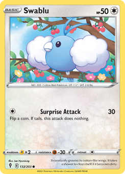 Swablu z edície Evolving Skies, karta č.132