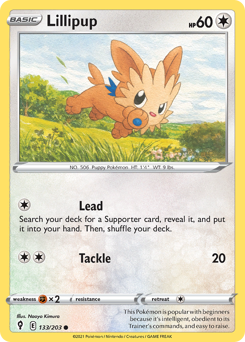 Lillipup z edície Evolving Skies, karta č.133