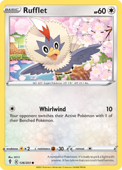 Rufflet z edície Evolving Skies, karta č.136