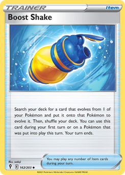 Boost Shake z edície Evolving Skies, karta č.142