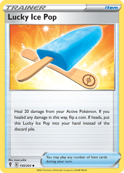 Lucky Ice Pop z edície Evolving Skies, karta č.150