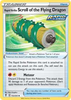 Rapid Strike Scroll of the Flying Dragon z edície Evolving Skies, karta č.153