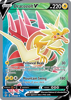 Dracozolt V z edície Evolving Skies, karta č.178