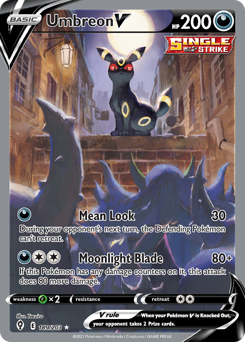 Umbreon V z edície Evolving Skies, karta č.189