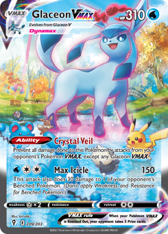 Glaceon VMAX z edície Evolving Skies, karta č.209
