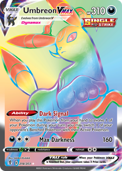 Umbreon VMAX z edície Evolving Skies, karta č.214