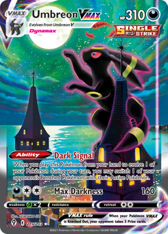 Umbreon VMAX z edície Evolving Skies, karta č.215