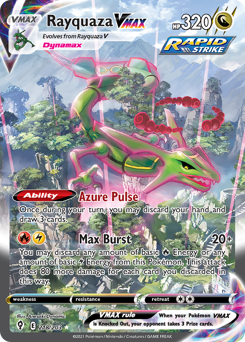 Rayquaza VMAX z edície Evolving Skies, karta č.218