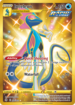 Inteleon z edície Evolving Skies, karta č.227