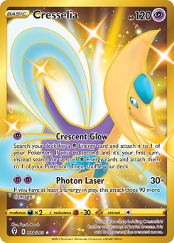 Cresselia z edície Evolving Skies, karta č.228
