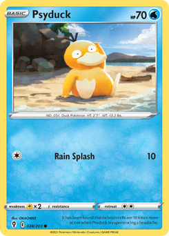 Psyduck z edície Evolving Skies, karta č.24