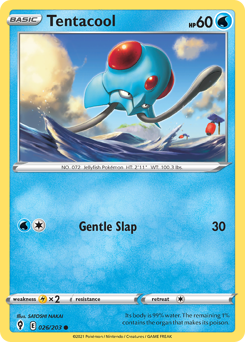 Tentacool z edície Evolving Skies, karta č.26