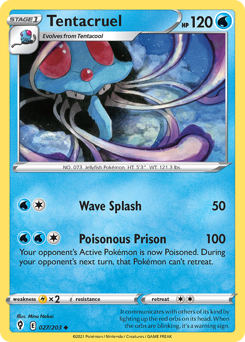 Tentacruel z edície Evolving Skies, karta č.27