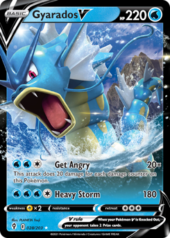 Gyarados V z edície Evolving Skies, karta č.28