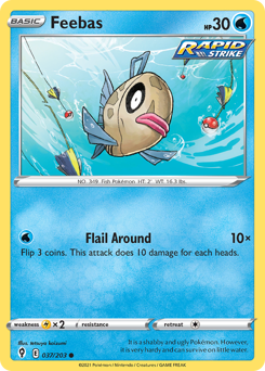 Feebas z edície Evolving Skies, karta č.37