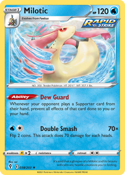 Milotic z edície Evolving Skies, karta č.38