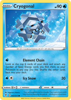 Cryogonal z edície Evolving Skies, karta č.43