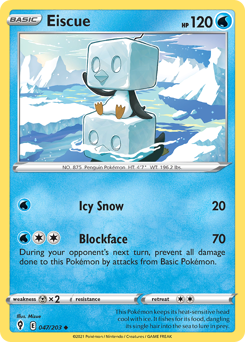 Eiscue z edície Evolving Skies, karta č.47