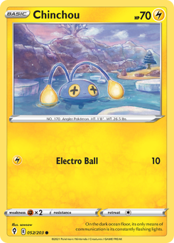 Chinchou z edície Evolving Skies, karta č.52