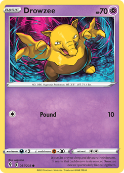 Drowzee z edície Evolving Skies, karta č.61