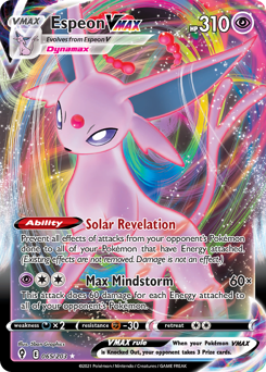 Espeon VMAX z edície Evolving Skies, karta č.65