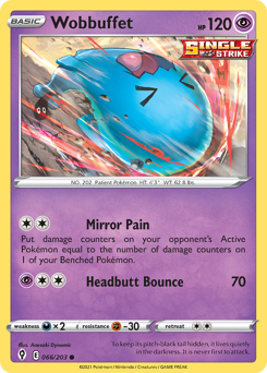 Wobbuffet z edície Evolving Skies, karta č.66
