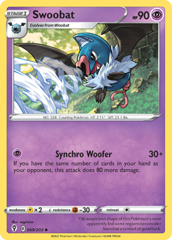 Swoobat z edície Evolving Skies, karta č.69
