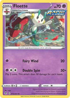 Floette z edície Evolving Skies, karta č.72
