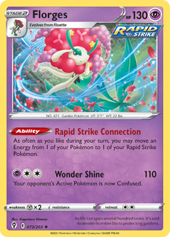 Florges z edície Evolving Skies, karta č.73