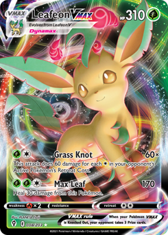 Leafeon VMAX z edície Evolving Skies, karta č.8