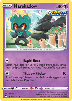Marshadow z edície Evolving Skies, karta č.80