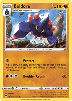 Boldore z edície Evolving Skies, karta č.87