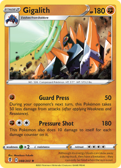 Gigalith z edície Evolving Skies, karta č.88