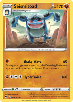 Seismitoad z edície Evolving Skies, karta č.90