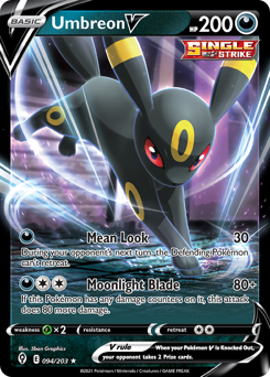 Umbreon V z edície Evolving Skies, karta č.94