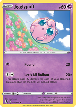 Jigglypuff z edície Fusion Strike, karta č.110