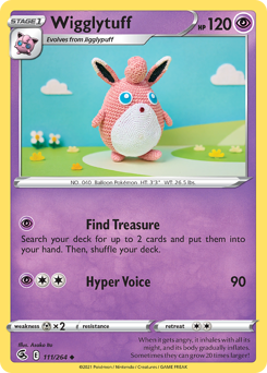 Wigglytuff z edície Fusion Strike, karta č.111