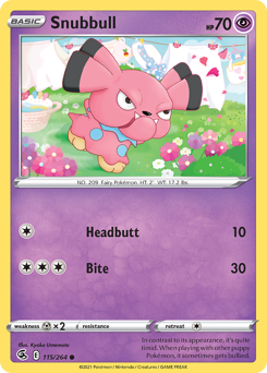 Snubbull z edície Fusion Strike, karta č.115