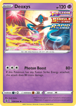 Deoxys z edície Fusion Strike, karta č.120