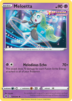 Meloetta z edície Fusion Strike, karta č.124