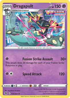 Dragapult z edície Fusion Strike, karta č.130