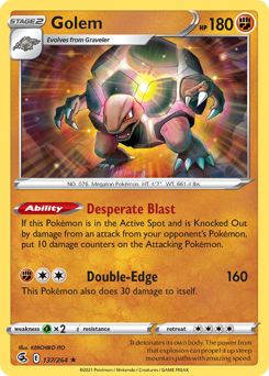 Golem z edície Fusion Strike, karta č.137
