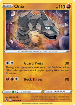 Onix z edície Fusion Strike, karta č.138