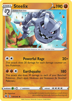 Steelix z edície Fusion Strike, karta č.139