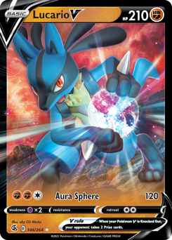 Lucario V z edície Fusion Strike, karta č.146