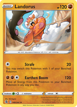 Landorus z edície Fusion Strike, karta č.148