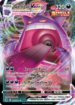 Gengar VMAX z edície Fusion Strike, karta č.157
