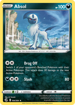 Absol z edície Fusion Strike, karta č.164