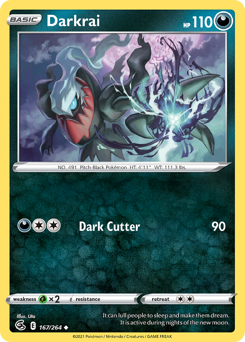 Darkrai z edície Fusion Strike, karta č.167