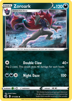 Zoroark z edície Fusion Strike, karta č.171